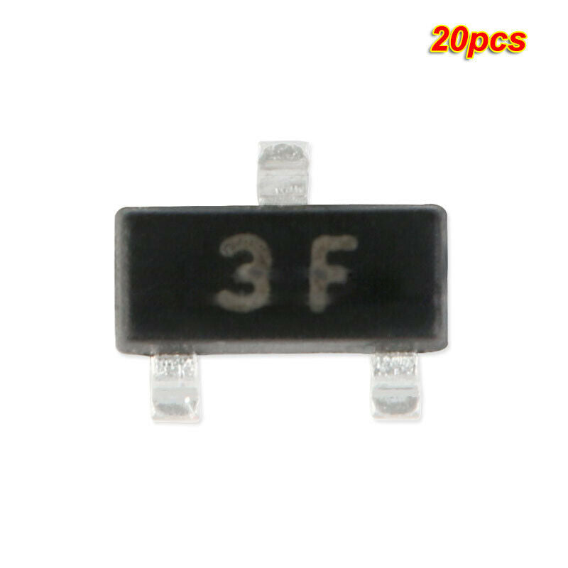20pcs SMD Triode BC857B silk screen 3F SOT-23 PNP 45V/1A transistor Actives