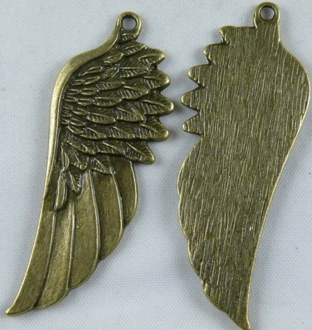 8pcs Bronze Color Big Wing Charms Pendants 58x22mm 9672-2