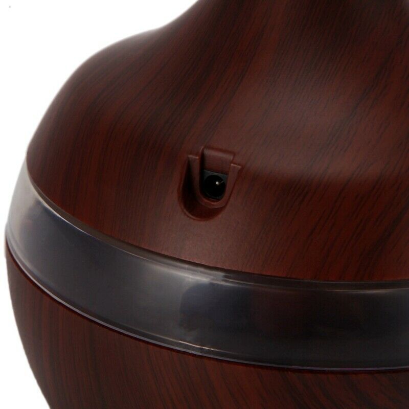 Usb 300Ml Aroma Humidifier Aromatherapy Wood Grain 7 Color Led Lights ElectricQ4