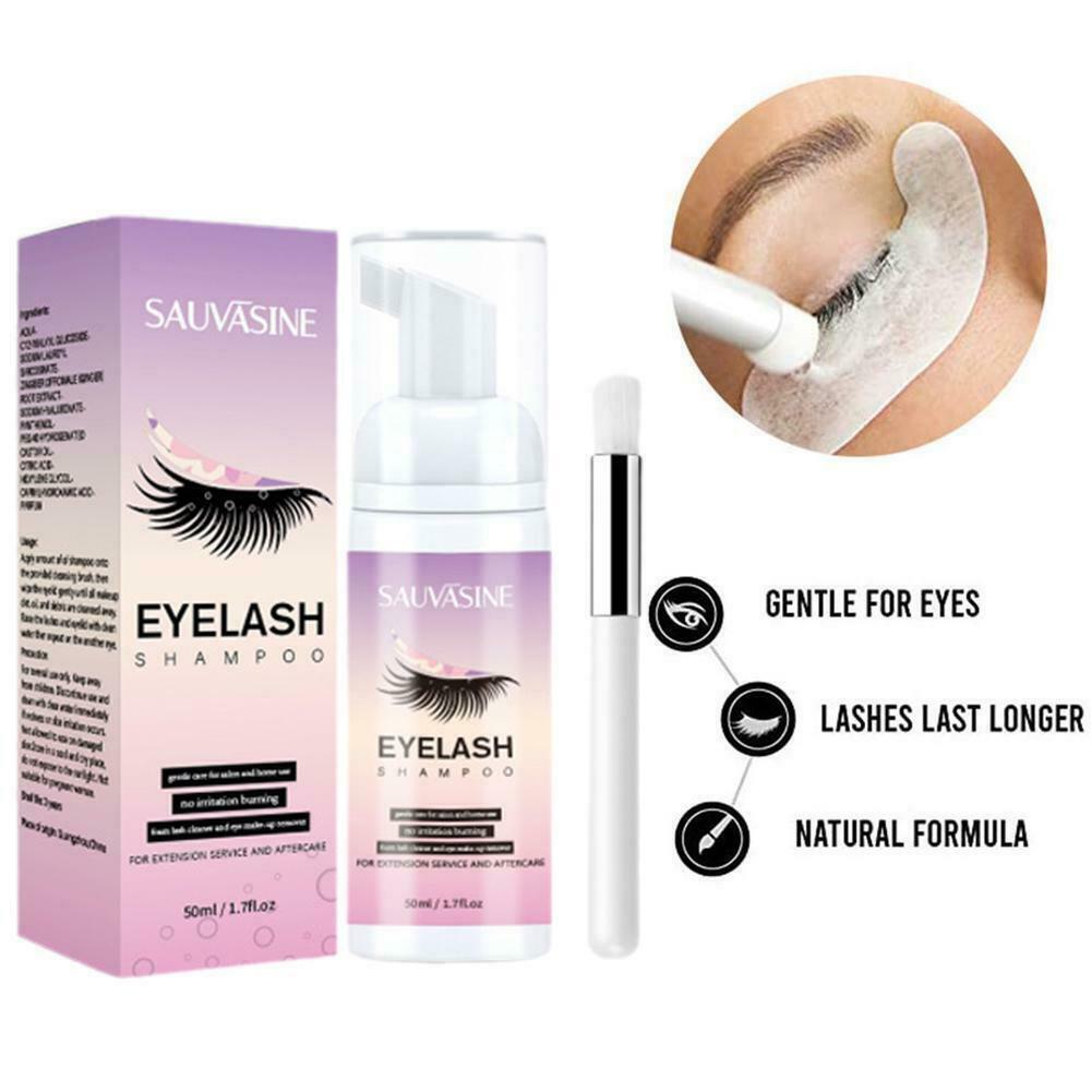 50ml Professional Eyelashe Foam Cleaner Eyelash Extension Cleansers Shampoo sets