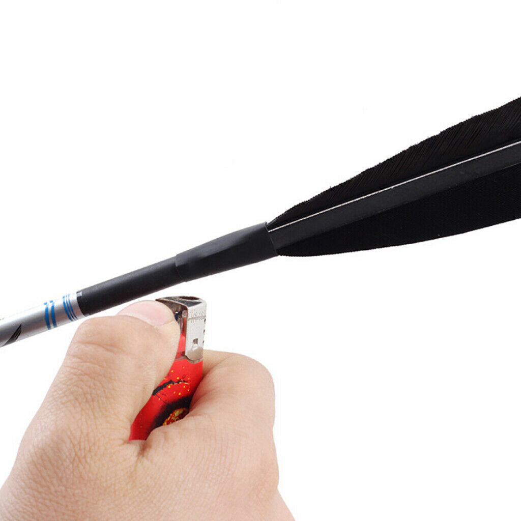 2 Pieces Archery Feather Protector Fletches  Shrink Tube for Arrow Shaft