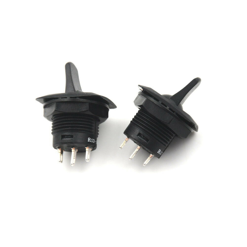 2pcs R13-402 Black 3Pin 2Position Maintained SPDT Round Toggle Switch B WF