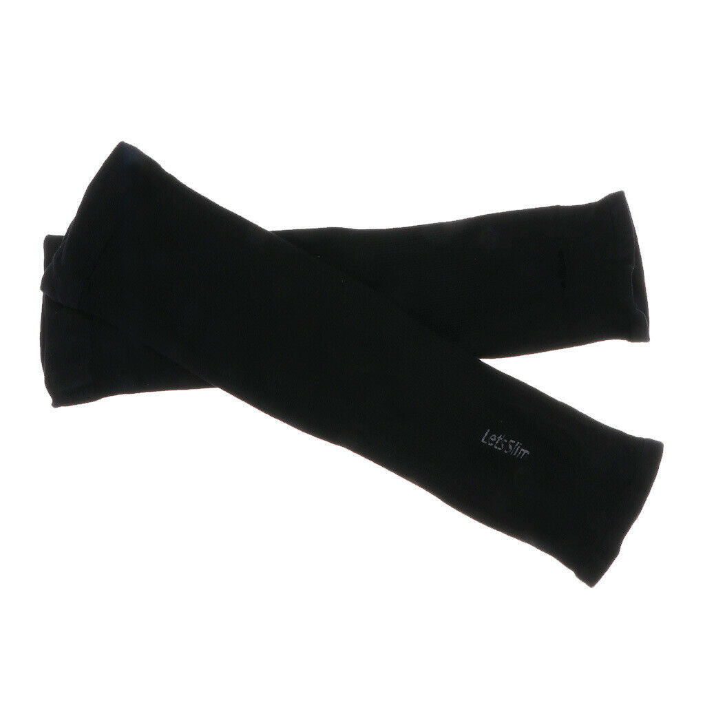1 Pair Black Arm Cooler Arm Hand Cover Sleeves for UV Sun Protection