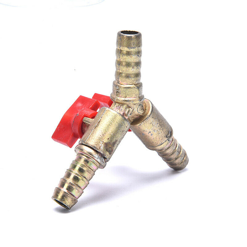 Clamp Fitting Fuel Water Oil Gas 3/8" 10mm Brass Y 3-Way Shut Off Ball Valve
