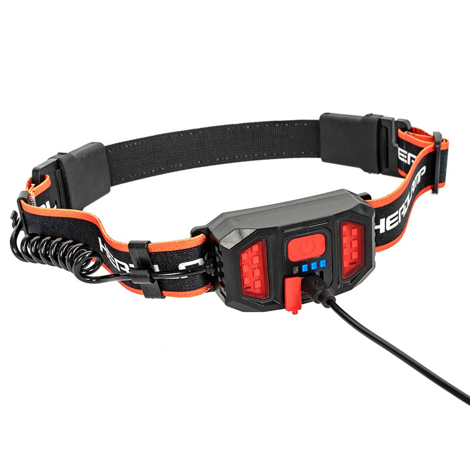 Bright USB LED Headlamp Headlights Torch Bar 3 Modes Broadbeam for Camping
