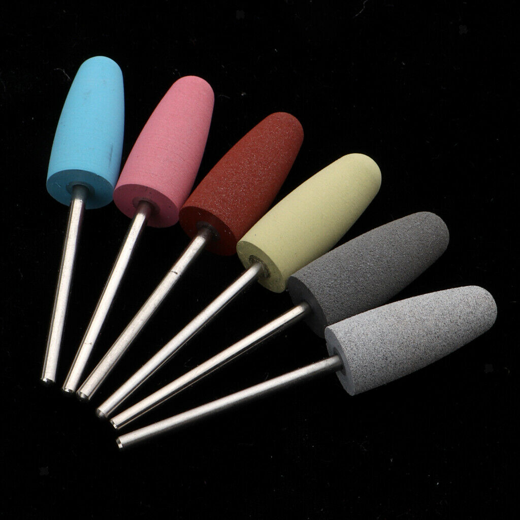 6Pcs Professional Manicure Pedicure Nail Drill Bits for Electric Files JG-10