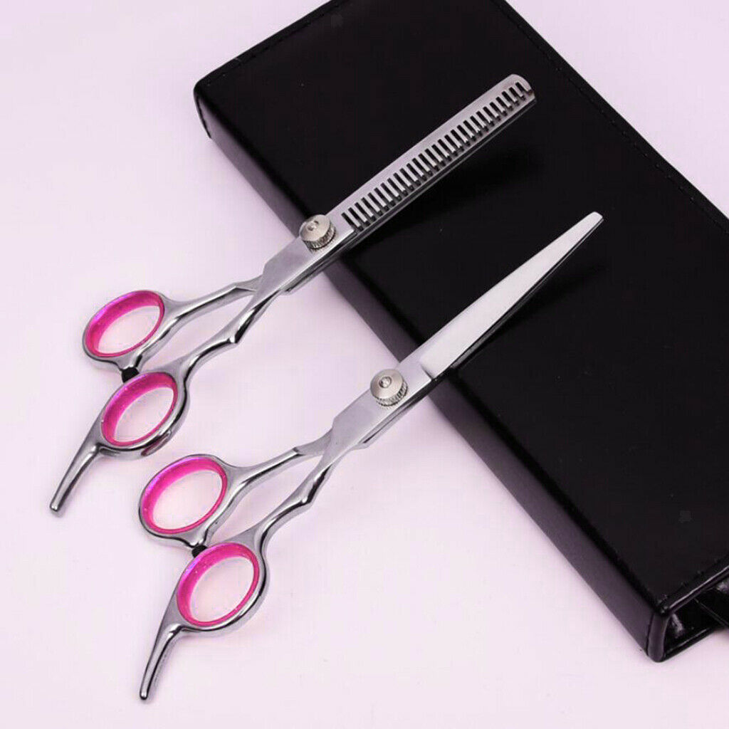 2x Hairdressing Scissors Thinning Shears Set Barber Salon Hair Scissors