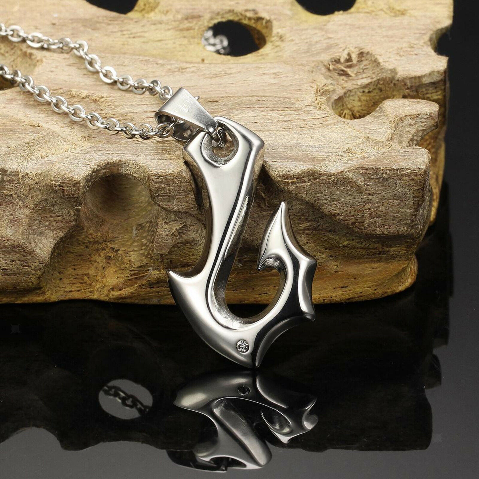 Alloy Trendy Special Fishhook Shape Sliding Pendant Necklace Chain New