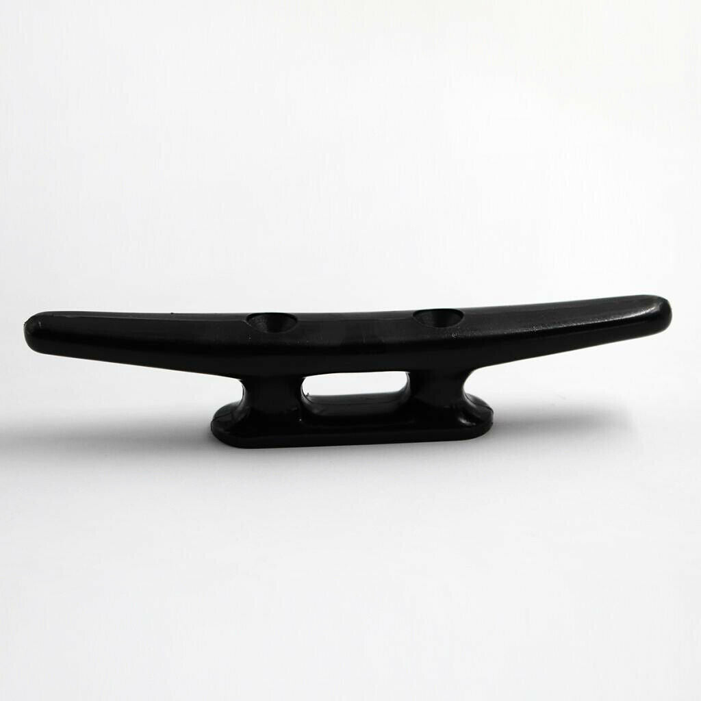 7" Cleat Heavy Duty Black Nylon Open Base Boat & Dock Cleats