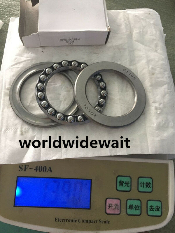 1pcs 45 x 65 x 14mm 51109 Axial Ball Thrust Bearing 3-Parts 45*65*14