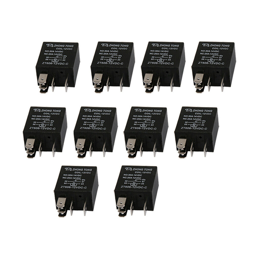 ZT606-12V-C-R DC 12V 20A/30A AMP SPDT Relay Relays 5 Pins for Car Truck