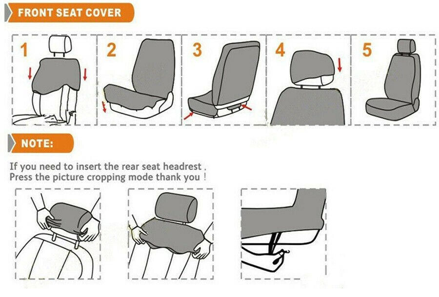 2PCS 5MM Foam Van Seat Covers   Compatible Car Seat Cover Car-styling blue