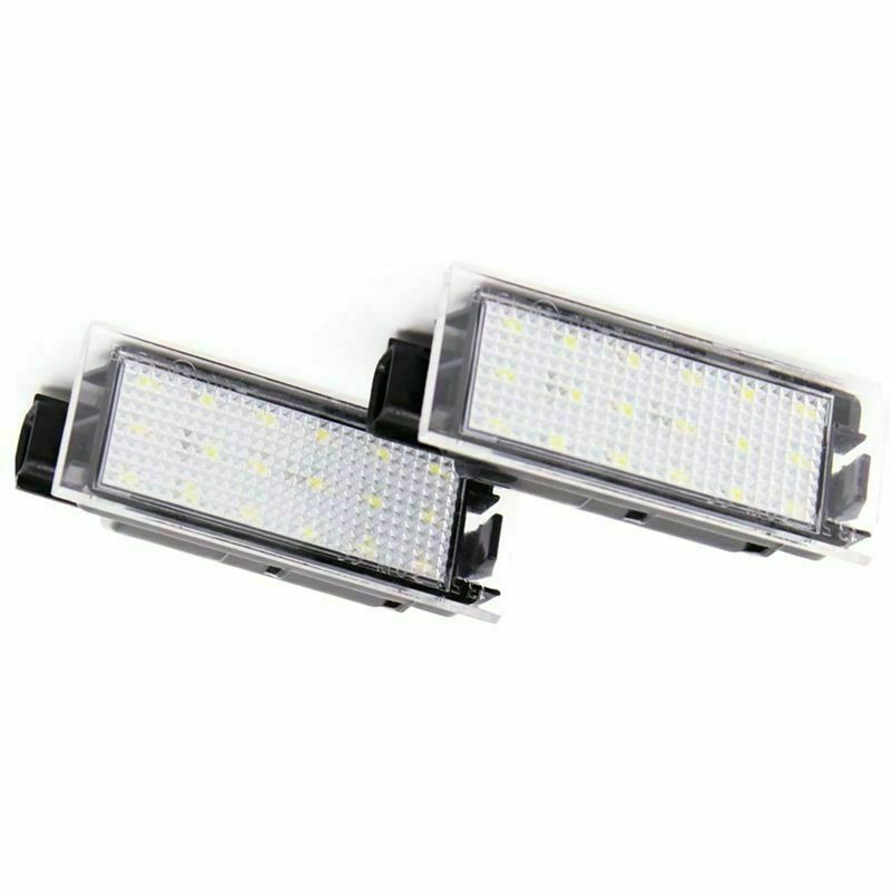 2Pcs LED Voiture Plaque Immatriculation Lampe Pour Renault Megane 2 Clio Laguna