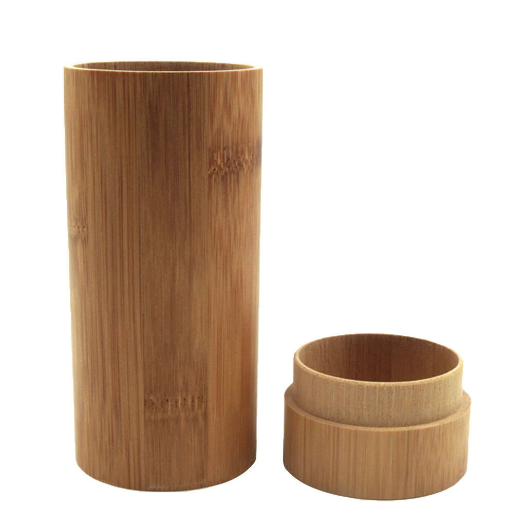 2Pcs Portable Retro Natural Wooden Sunglasses Eyeglass Box Pretector Holder