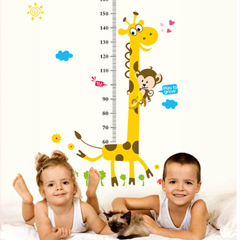 Giraffe Kids Height Measure Wall Stickers PVC Boy Girl Growth Chart 1 - C Dh FG