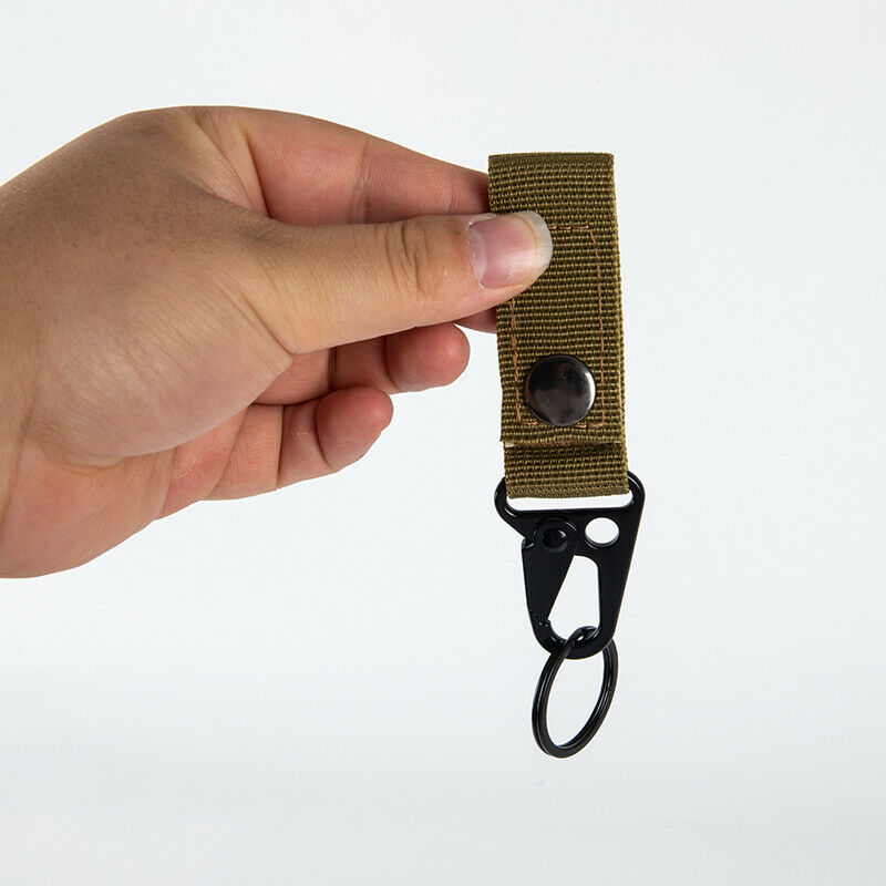 bushcraft Carabiner High Strength Nylon Key Hook MOLLE Webbi.l8