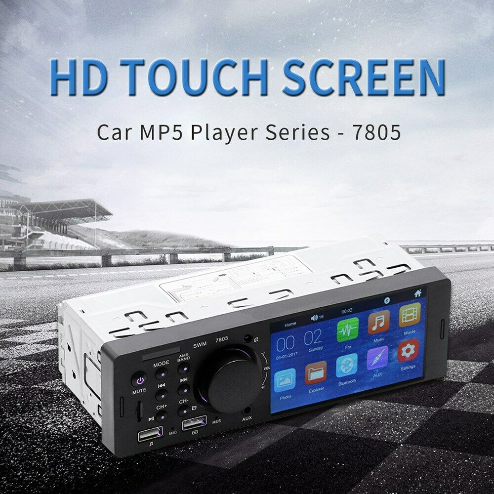 4.1" Car MP5 Player 1DIN Touch Screen Audio Video Bluetooth FM Radio + Carema P