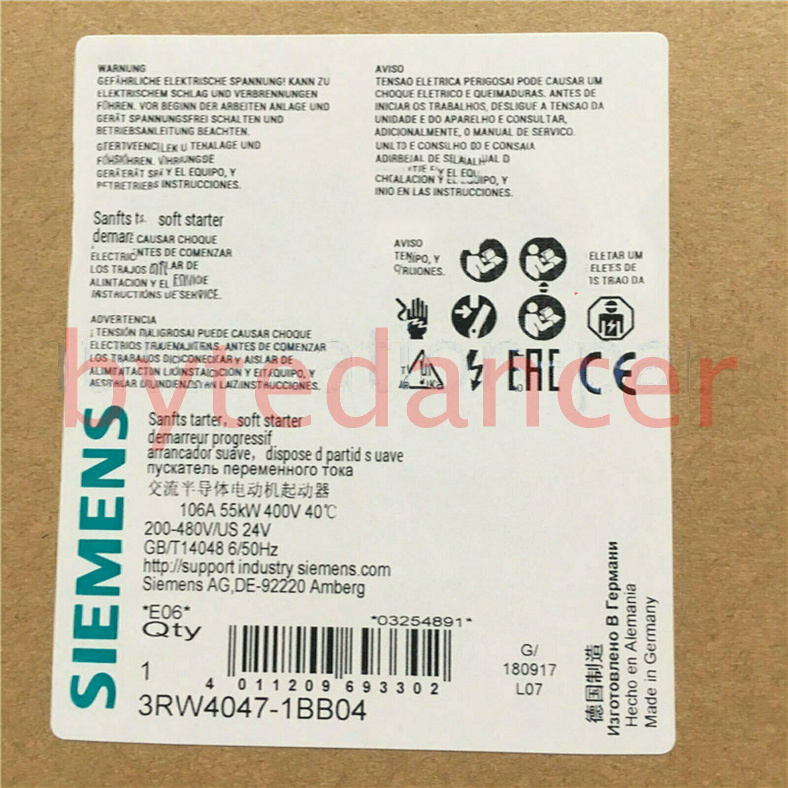 1PC New 3RW4047-1BB04 One year warranty Fast  SM9T