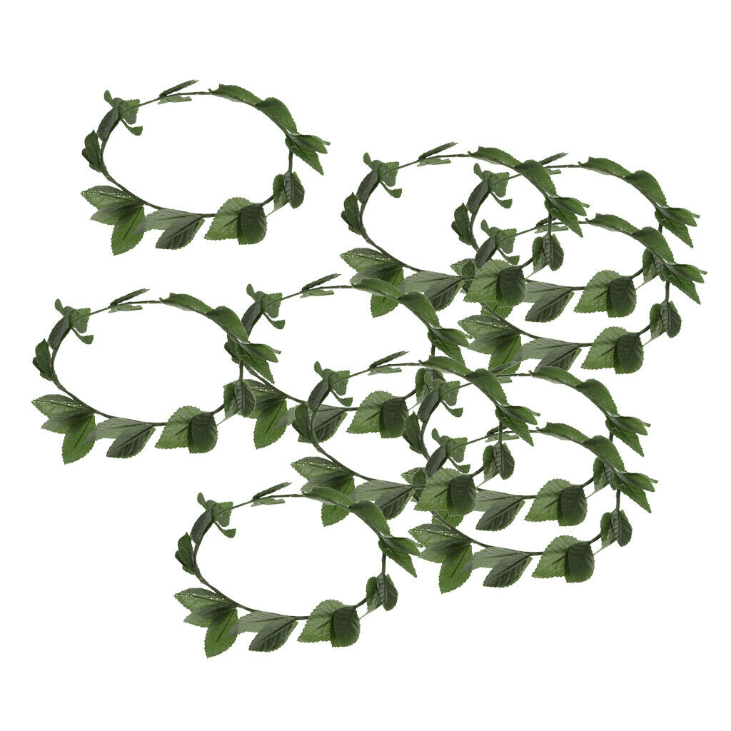 Set of 10pcs Fashion Plastic Green Leaf Roman Greek Goddess Laurel Wreath