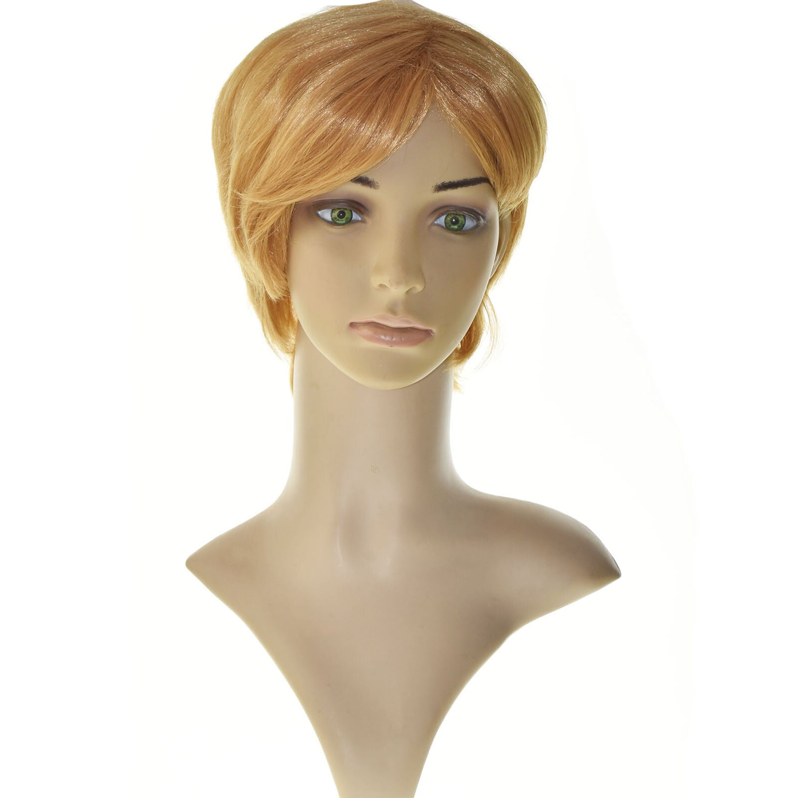 Fashion Women Ladies Short Curly Wigs Boycut Blonde Wavy Hair Synthetic