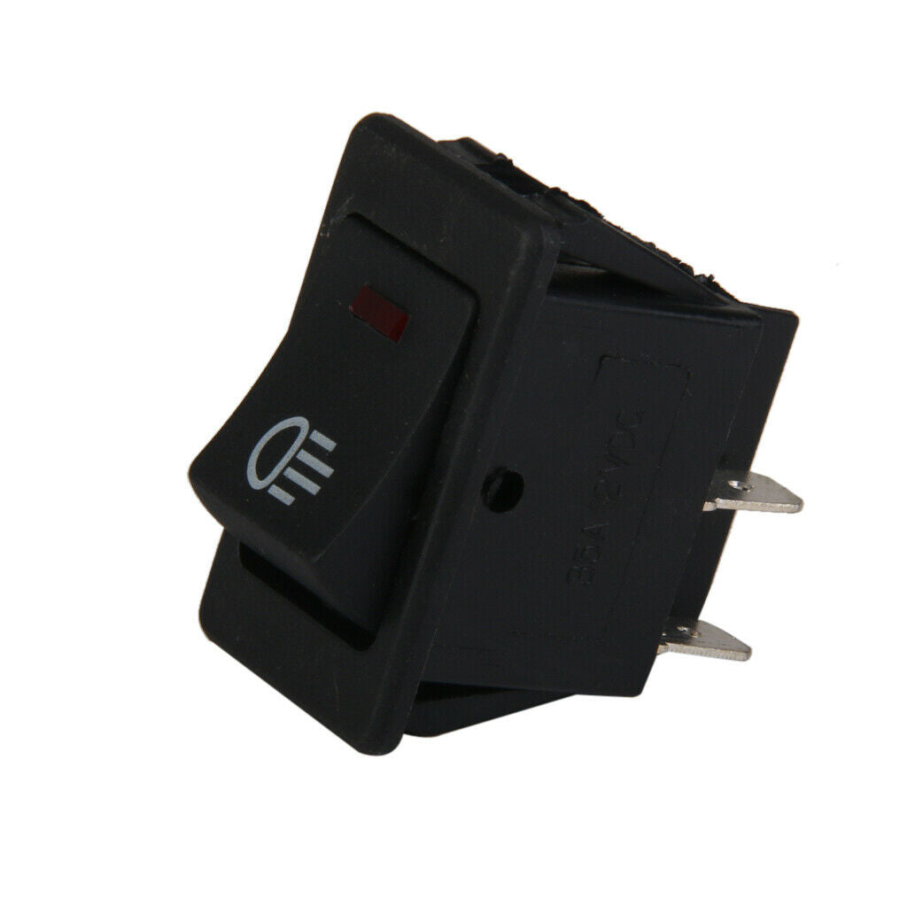 12V 35A Universal Car Fog Light Rocker Switch LED Dash Dashboard 4Pin Red