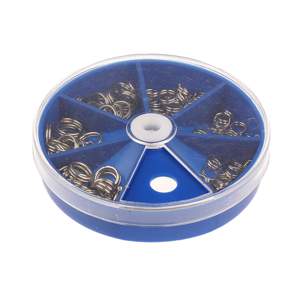 Stainless Steel Split Rings Fishing Tackle Ring Chain Connector Strong Split