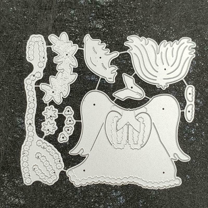 Prayer Angel Border Die-Cuts Stencils for DIY Scrapbooking Album Carbon Steel