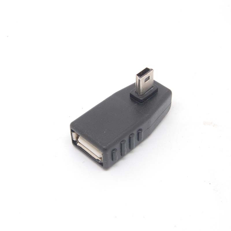 90 Degree right angle A Female to 5-pin B Male Mini USB OTG Host adapter USB2.0