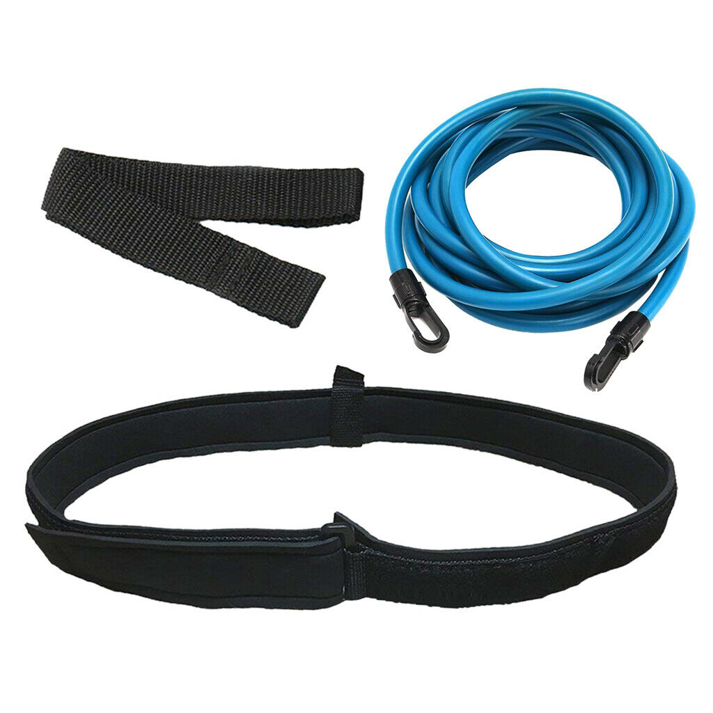 3Sets 3.0M Swim Training Belt Stationary Cords Swim Training Tool Harness