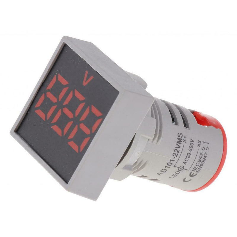 Mini Digital Voltmeter Voltage Meter Monitor Square Panel Indicator Light