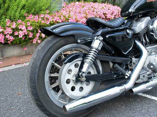 Black Motorcycle Rear Mudguard Fender Accessory Cafe Racer For Sportster