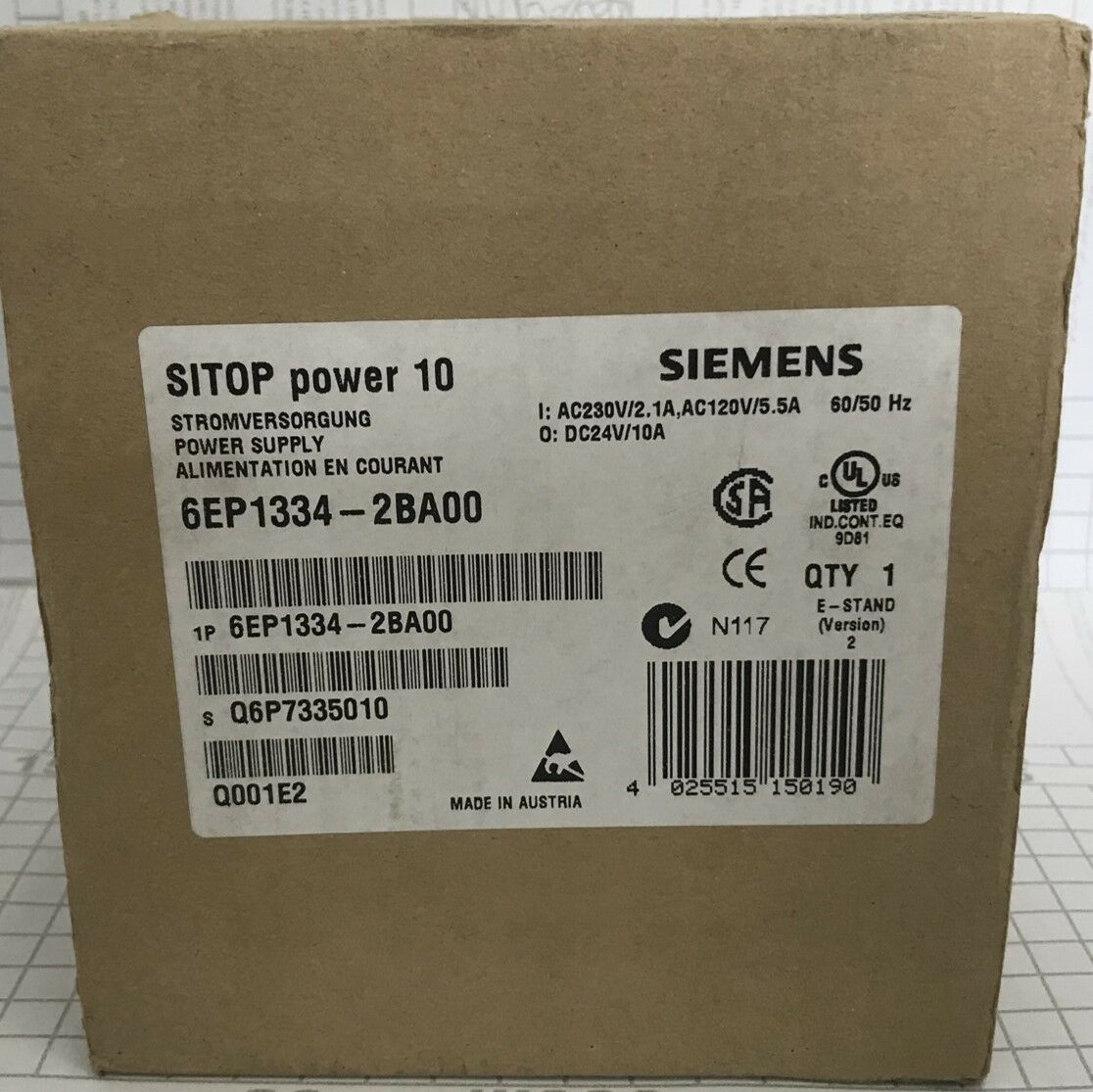 1 PC New Siemens 6EP1334-2BA00 Power Supply In Box