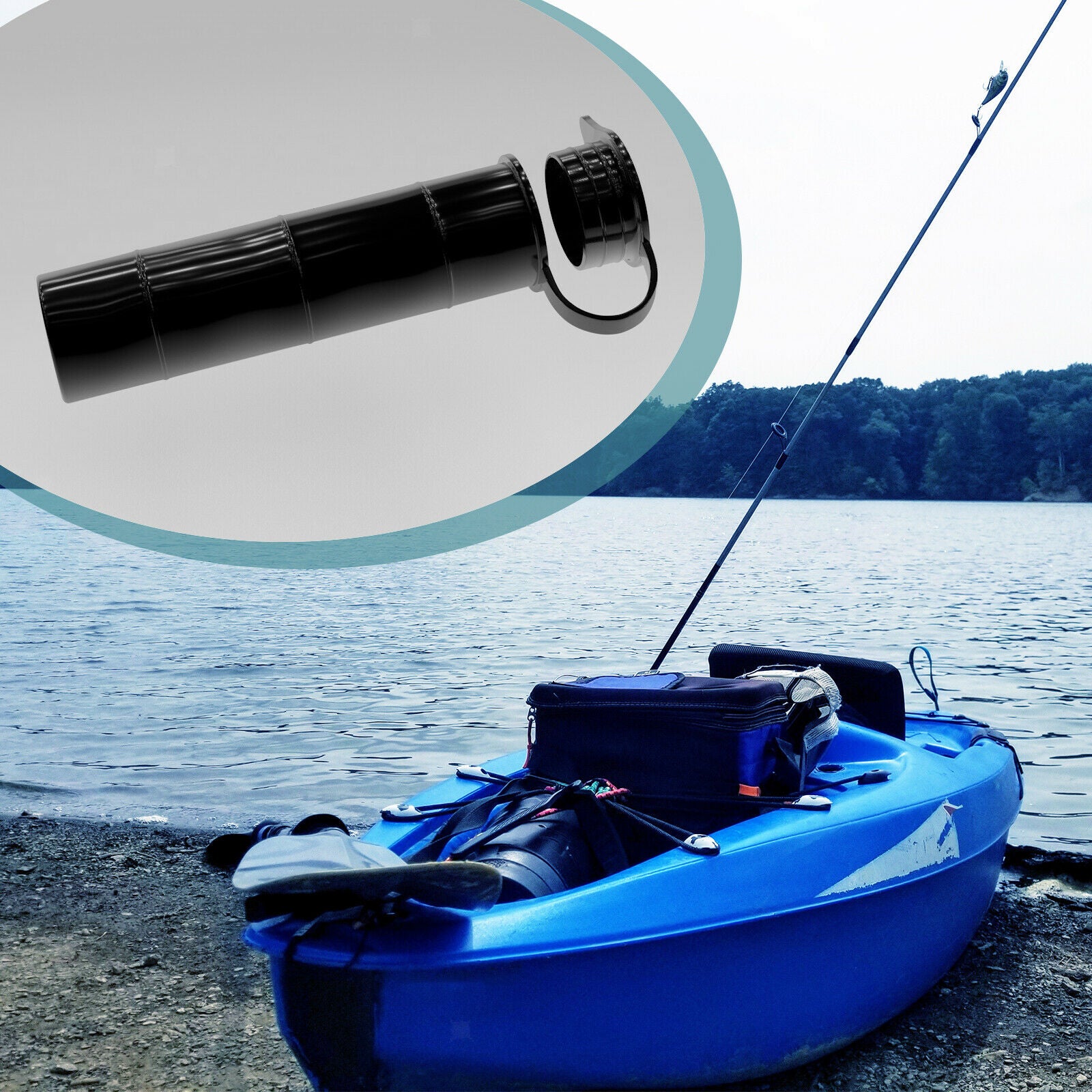 Rubber Boat Fishing 2 "Rod Holder Pole Rest Insert Tube UV Stable