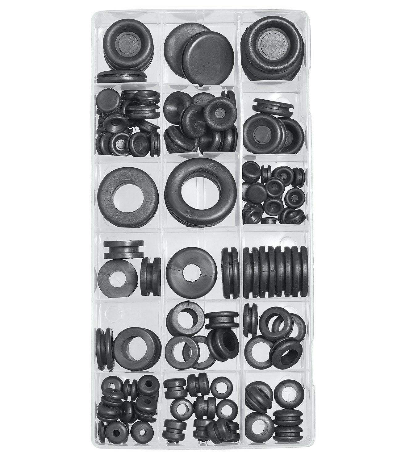 125 Pcs Rubber Grommet Assortment Set Firewall Wiring Electrical Wire Gasket Kit