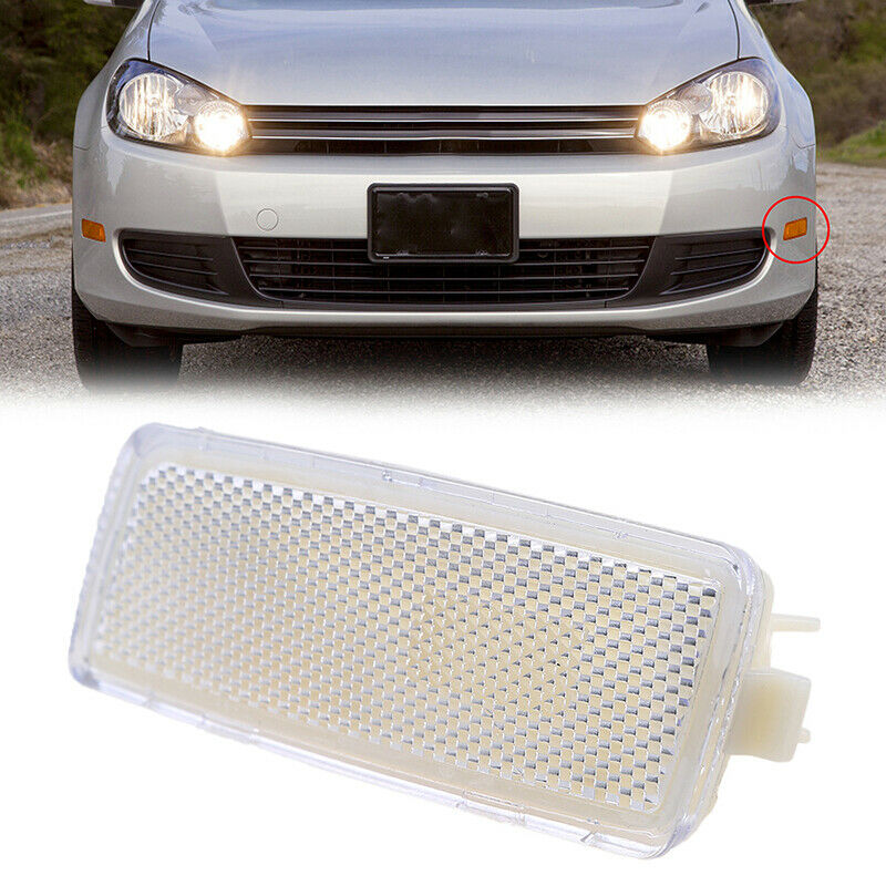 Front Left Driver Clear White Len Side Marker Light Housing For VW R32 Rabbit