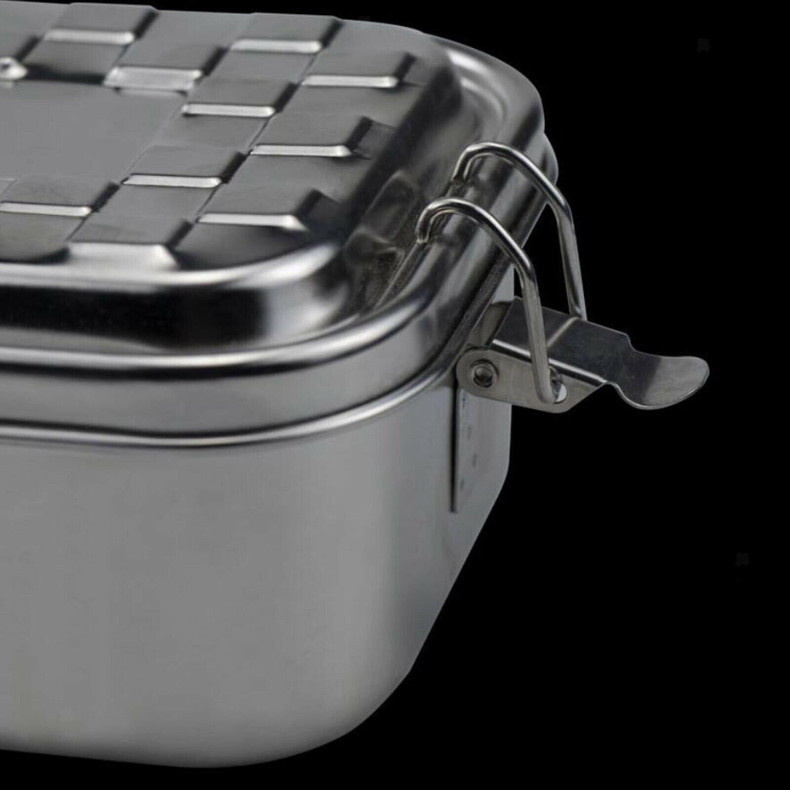 Stainless Steel Lunch Box Reusable Food Container w/ Lids Bento Box Portable