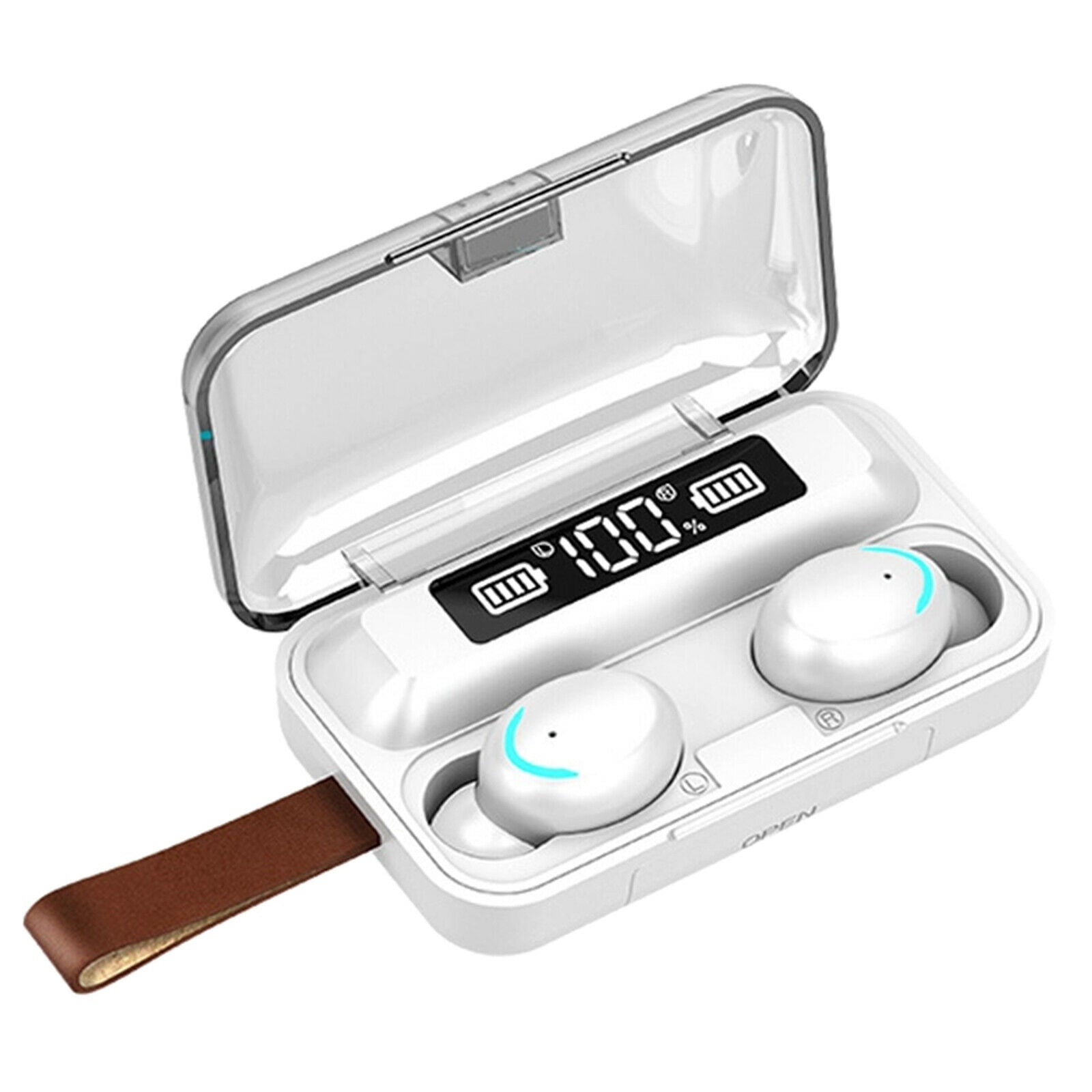 New F9-5 Wireless Headphones Touch Control Earbuds with Mic LED Display