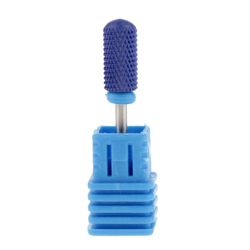 Ceramic Nail Drill Bits Burr File Medium Grit Manicure Pedicure Tool Blue