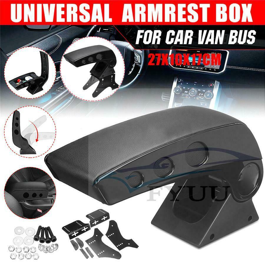 Car Van Truck Adjustable Central Console Armrest Storage Box Arm Rest Universal