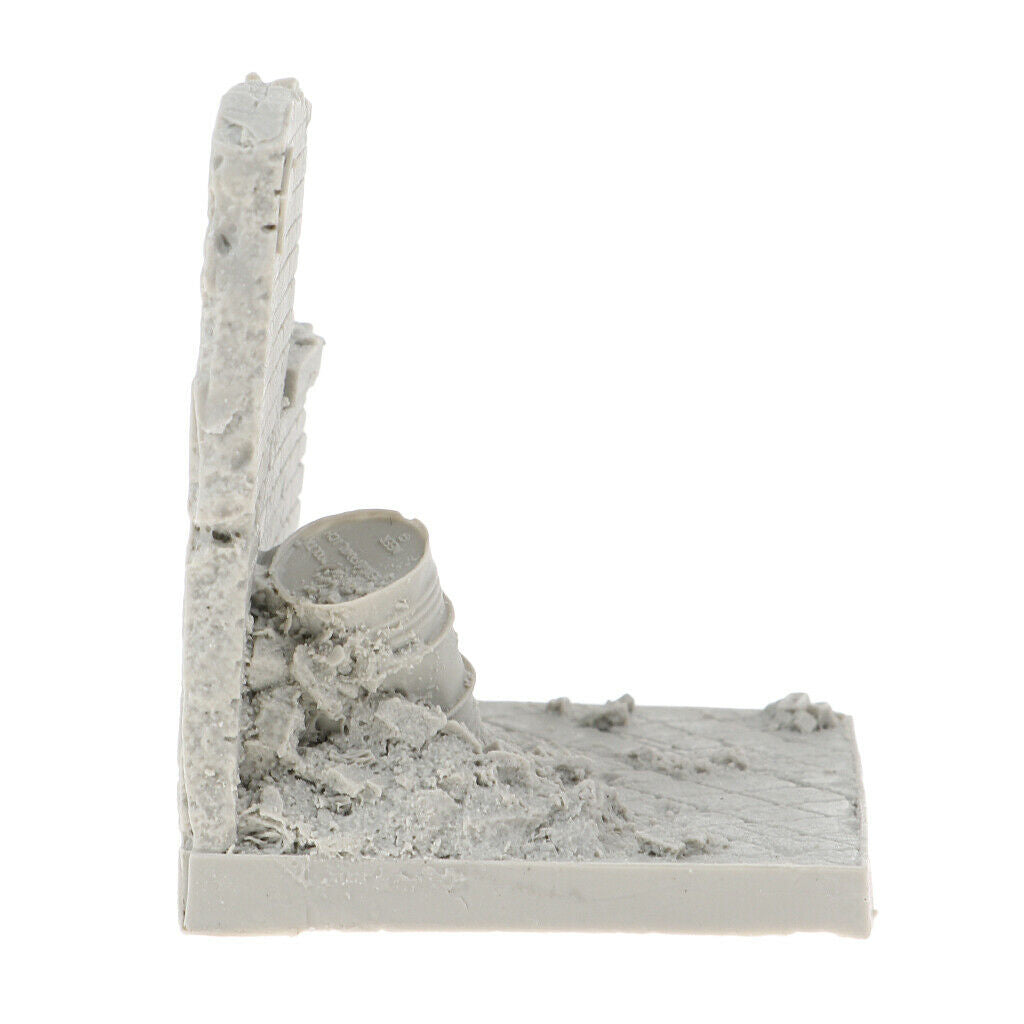 Unpainted 1/35 Military Soldier Battlefield City Ruins Battleground Building
