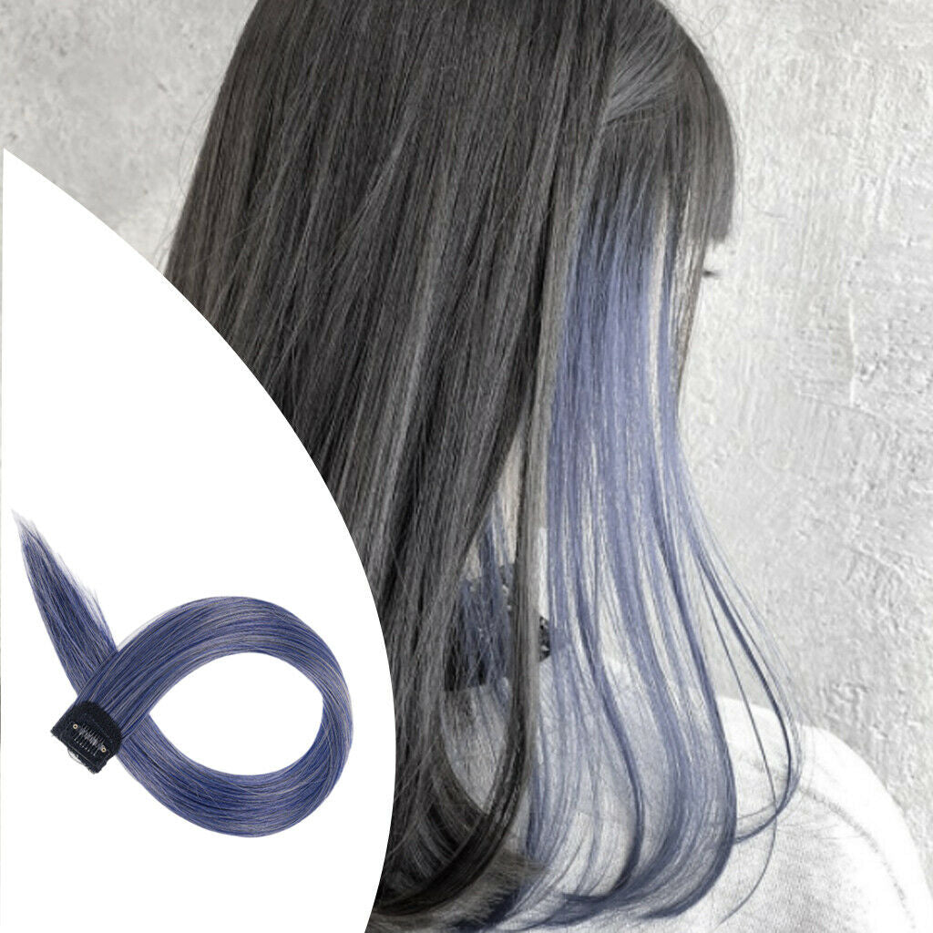 Natural Colorful Hair Piece Clip in Hair Extensions Multiple Color Set G