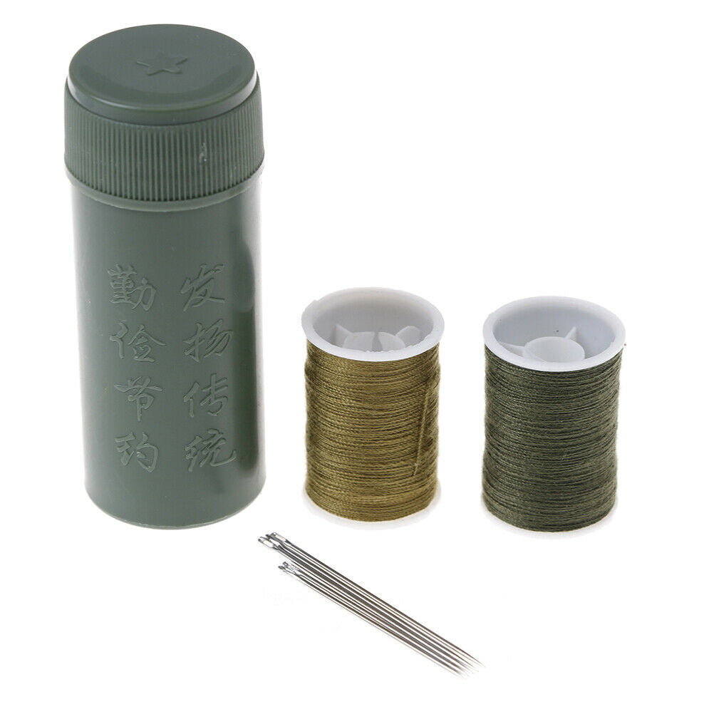 1Pc mini travel sewing kit cylinder case with threads needles craft sewing bo.DD