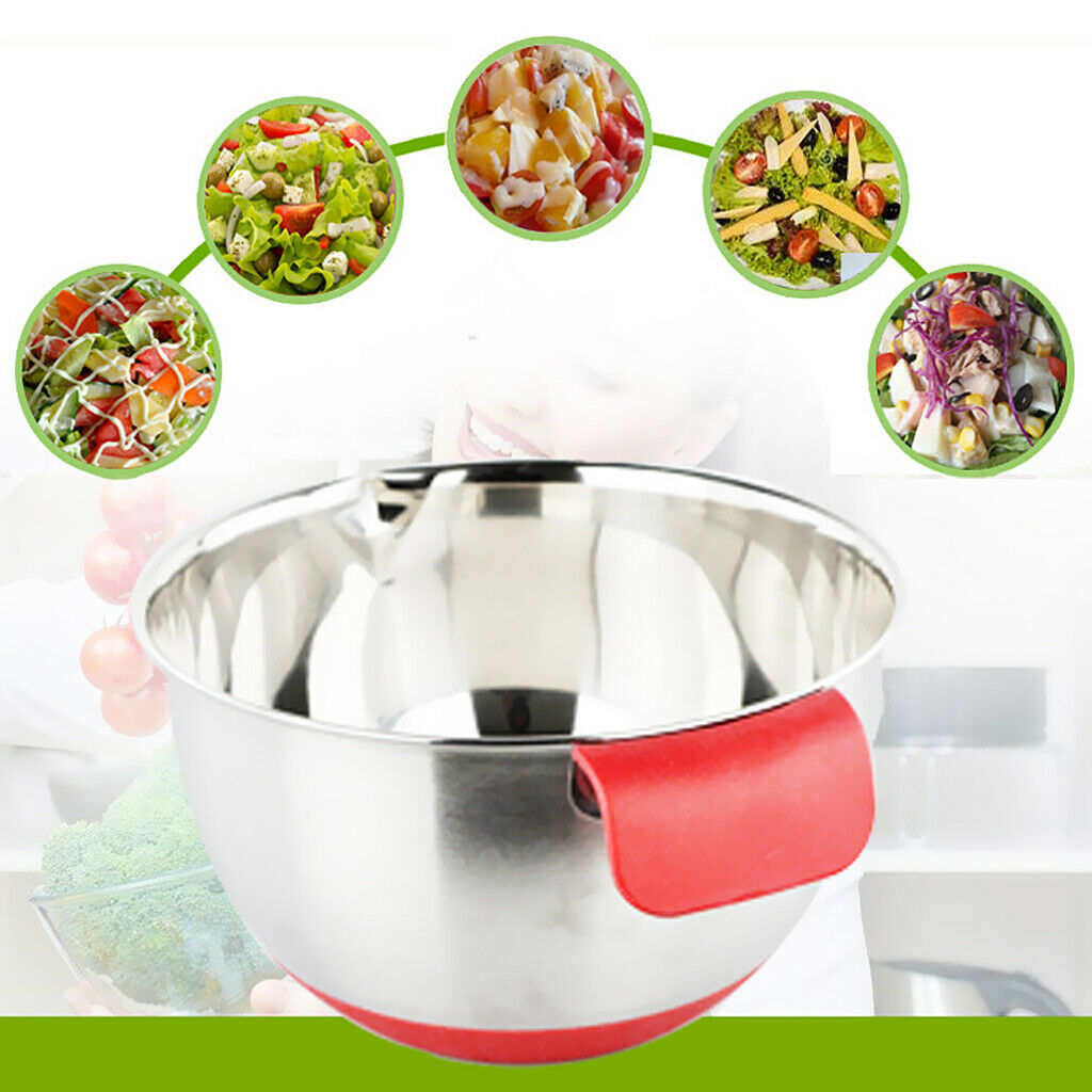 European Salad Bowl With Handle Stainless Steel 24cm