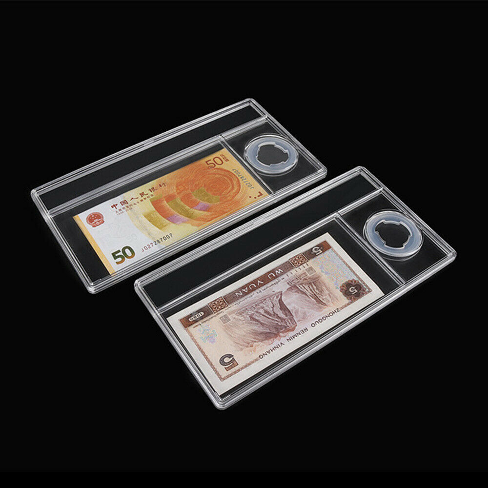 Single Banknotes Grading Coins Storage Holder Paper Money Coin Collection Box