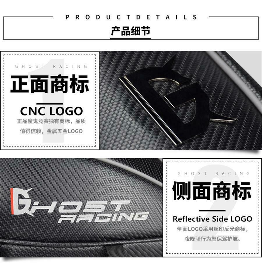 Metal Handle Rear Seat Bag Tail Bag with Pockets For Motorcycle Moped Cycling