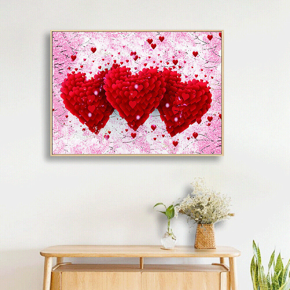 Full Round Drill Mosaic Craft DIY Valentine Love 5D Diamond Painting Poster @