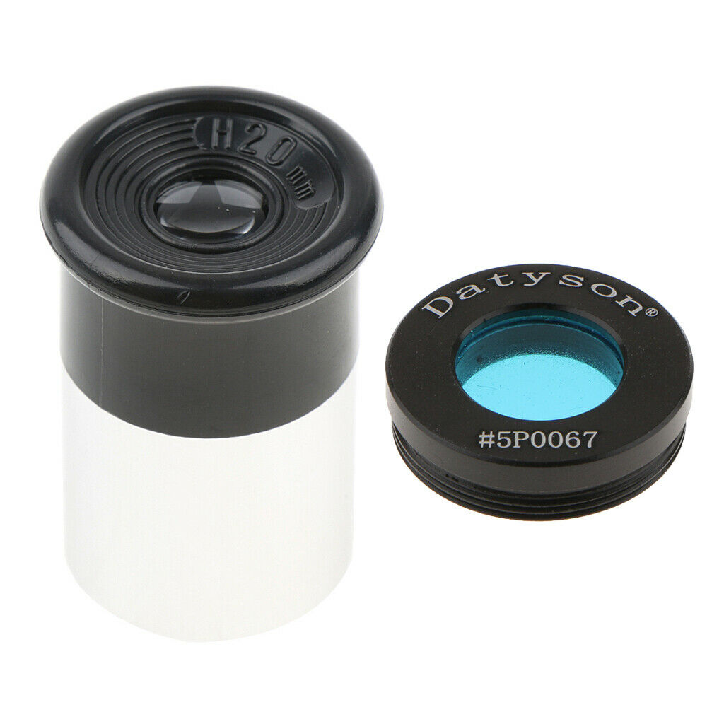0.965 Inch Telescope Eyepiece H20mm for Astronomy, with Moon Planet Lens Color