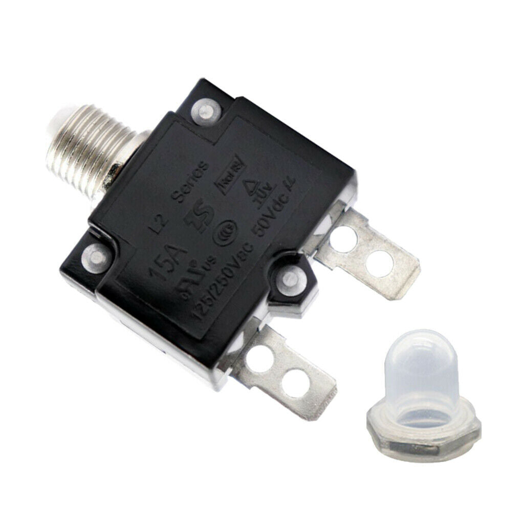 2PCS 15/20 Amp Thermal Circuit Breaker with Quick Connect Terminal and