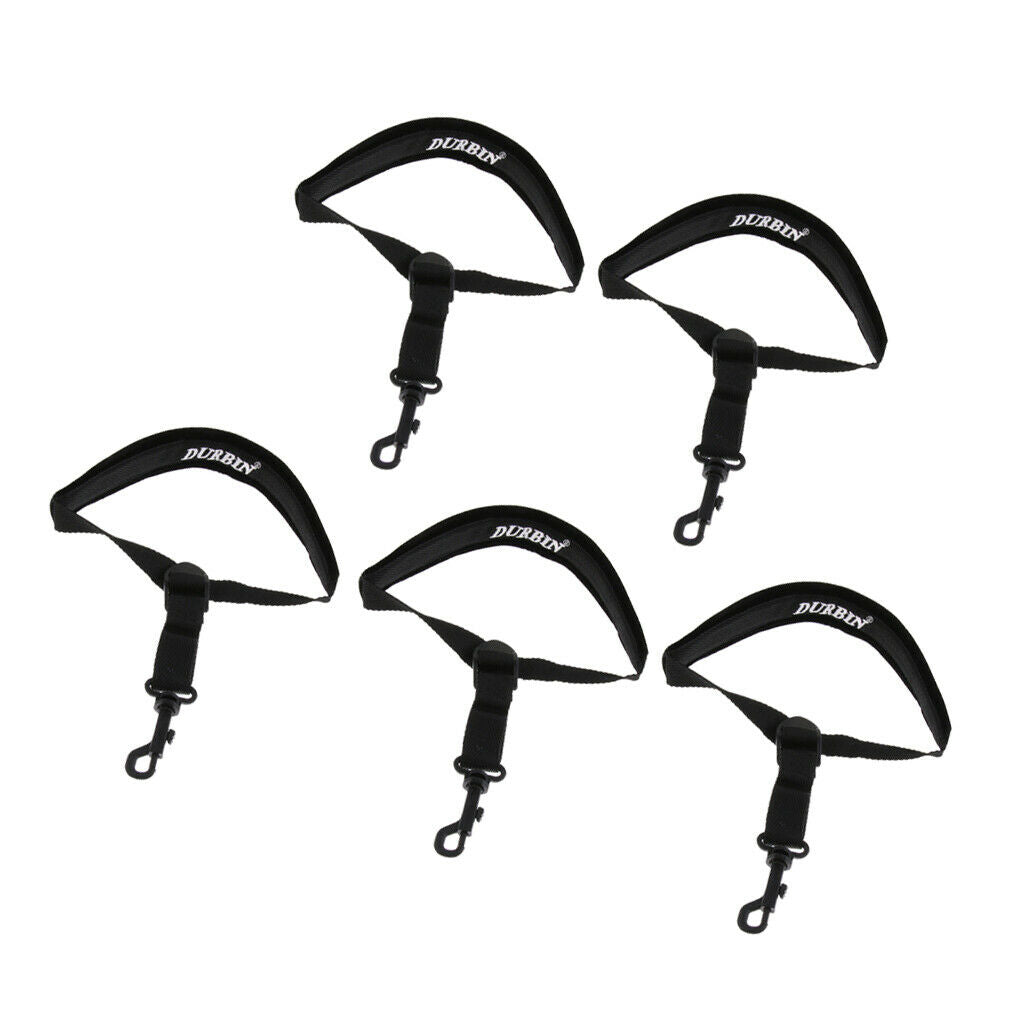 5Pieces Saxophone Belt Single Shoulder Woodwind Instrument Sax Parts Black