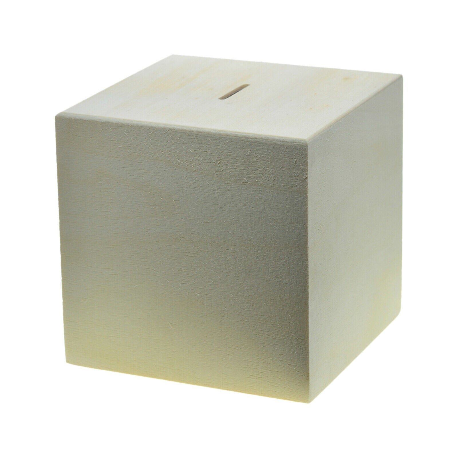 Wooden Cuboid Shaped Coin Money Saving Box Container Case for Kids DIY Craft